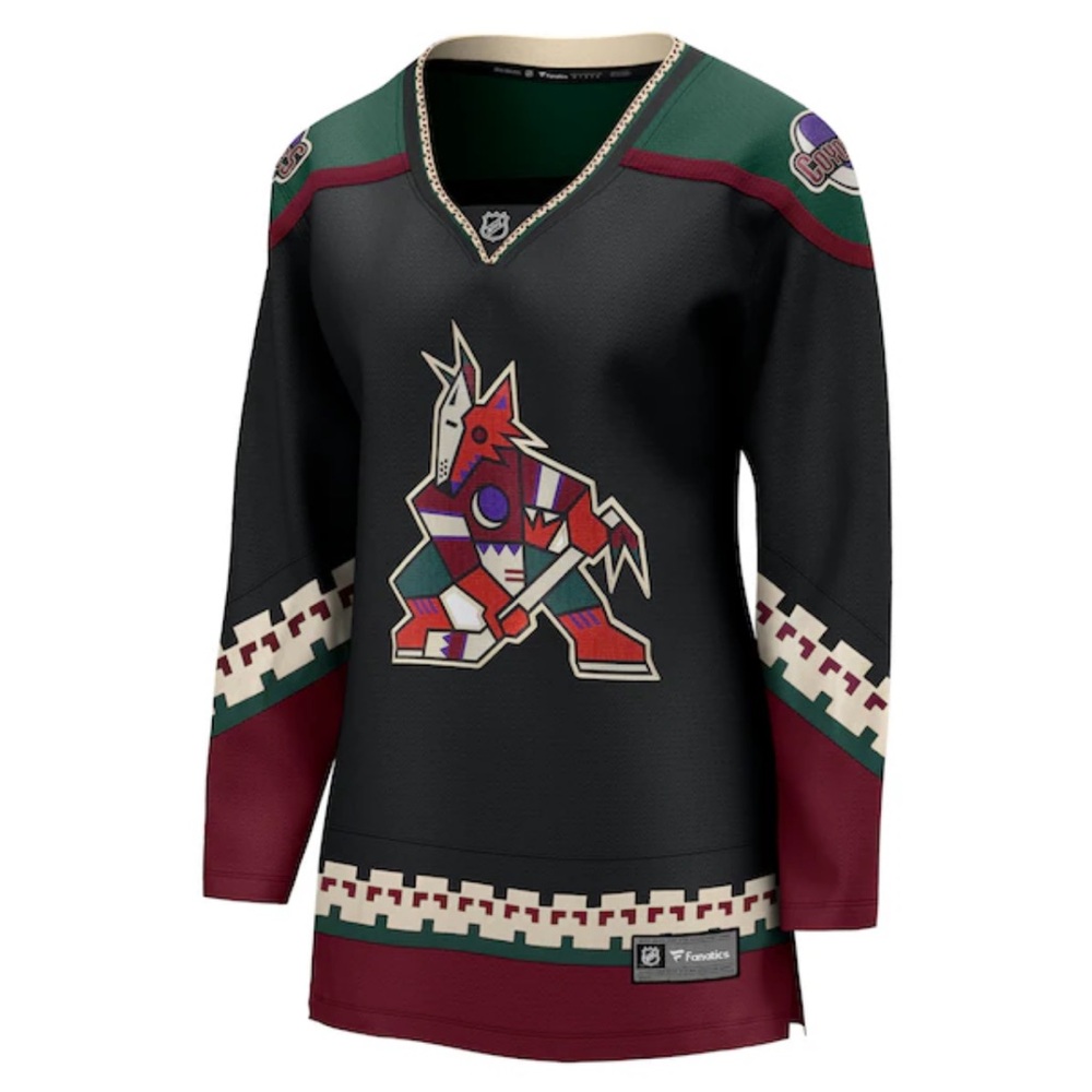 Fanatics Black and Maroon Women's Jersey